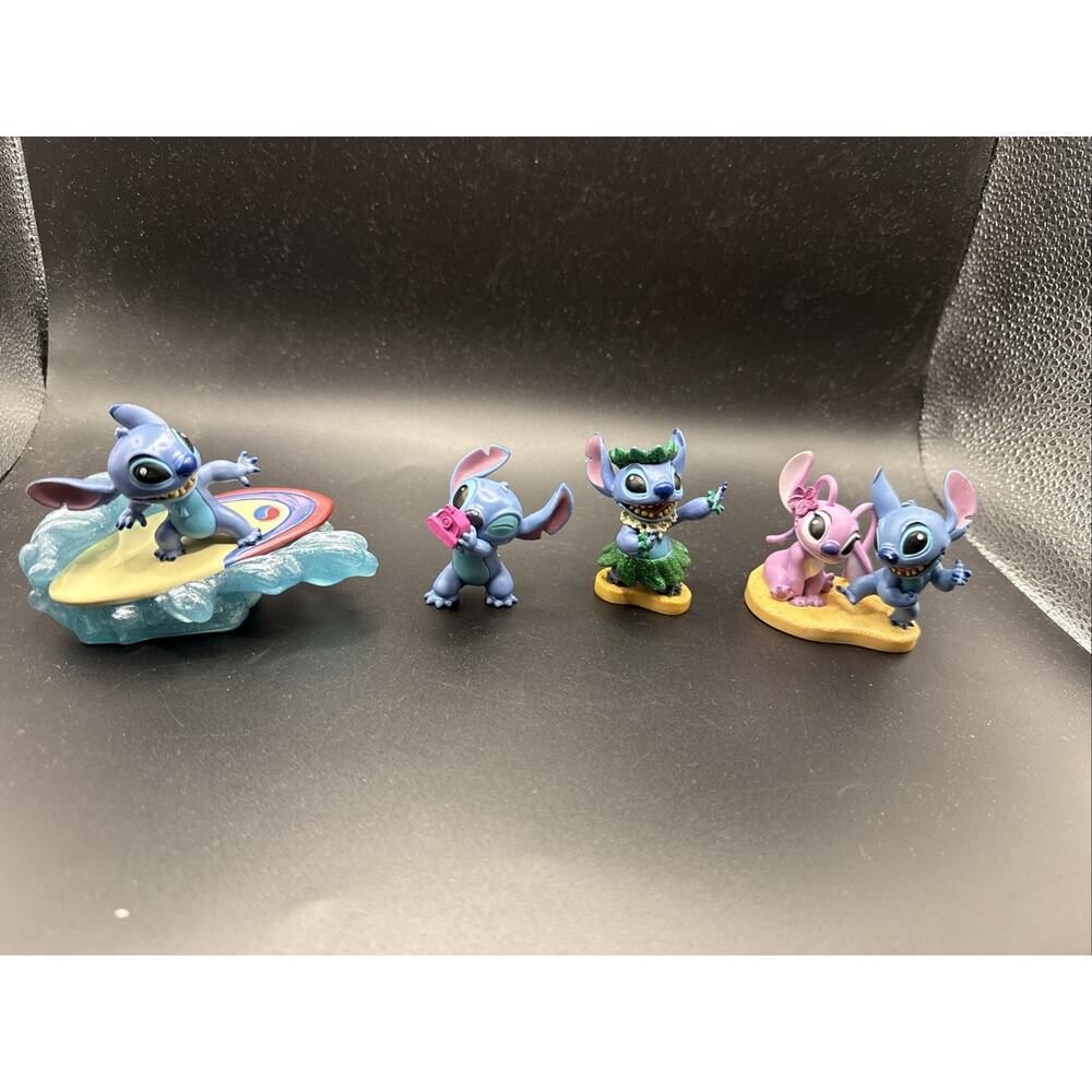 Disney’s Lilo And Stitch Figurine Set Of 4 Toy Or Cake Toppers Angel & Stitch